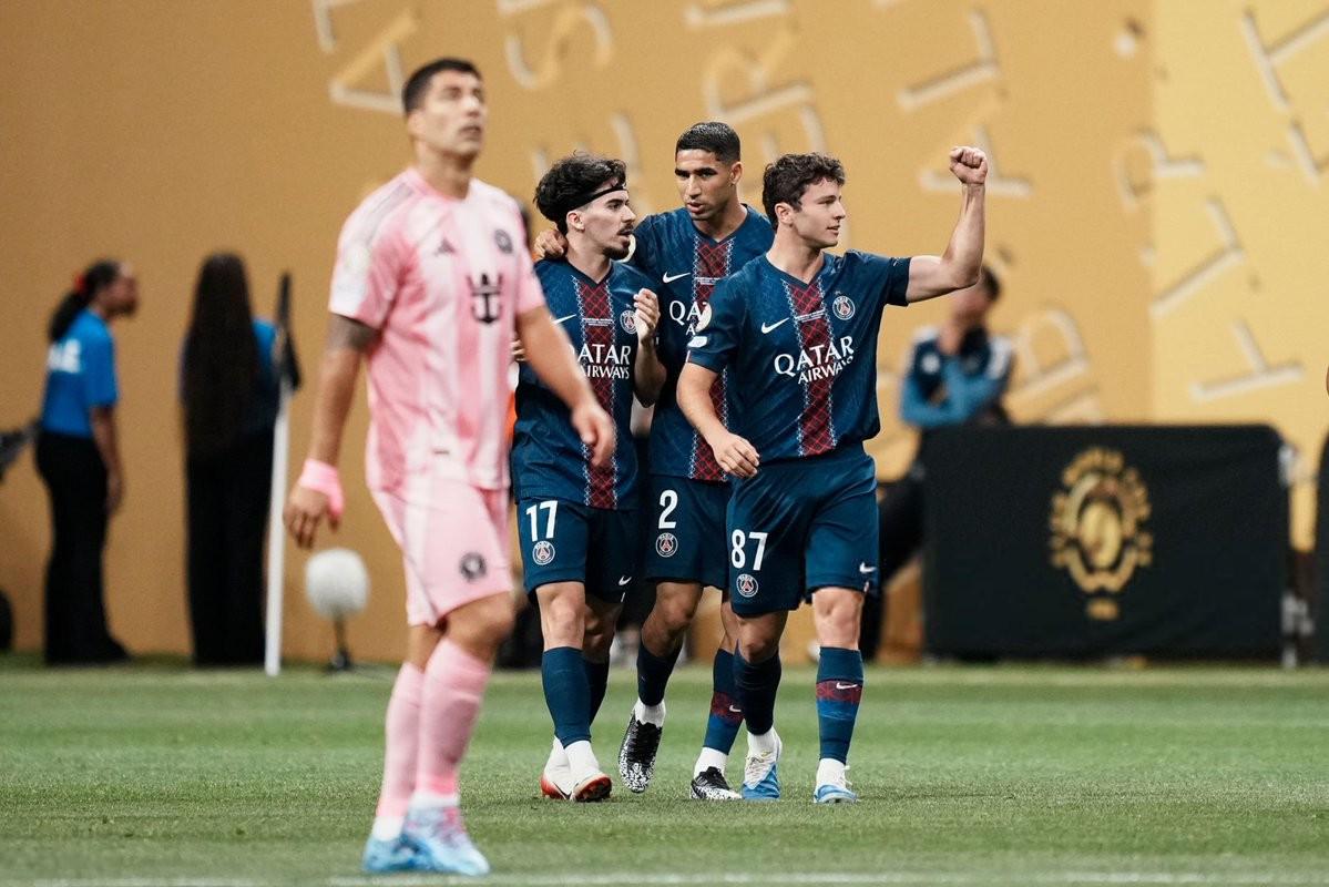 4-0領(lǐng)先邁阿密，巴黎自2018年以來首次在國際比賽半場領(lǐng)先4球